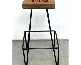 Lot 960 Weinberg style Iron and Wood Bar Stool. 