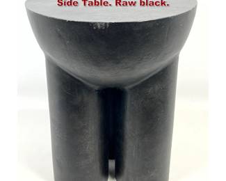 Lot 918 Four Hands Sente Metal Drink Stand Side Table. Raw black. 