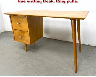 Lot 728 Paul McCobb for the Planner Group line writing Desk. Ring pulls. 
