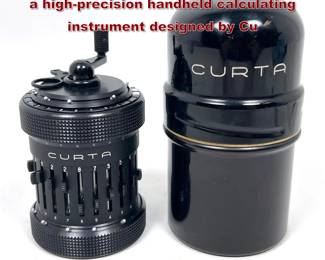 Lot 789 Curta Type II mechanical calculator, a highprecision handheld calculating instrument designed by Cu