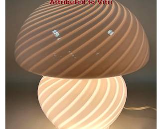 Lot 838 Murano Swirl Glass Table Lamp. Attributed to Vitri