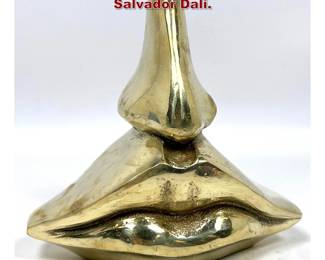 Lot 793 Polished Brass Lips Sculpture After Salvador Dali. 