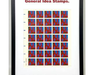 Lot 745 Full sheet of Robert Indiana Love General Idea Stamps.