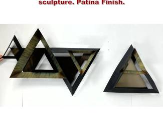 Lot 855 C. Jere 1991 Mixed Metal Wall sculpture. Patina Finish. 