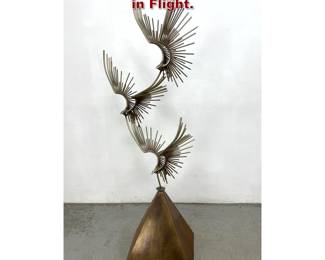 Lot 760 C Jere 1976 Floor sculpture of Birds in Flight. 