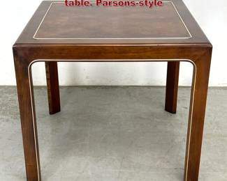 Lot 914 MidCentury Modern square side table. Parsonsstyle
