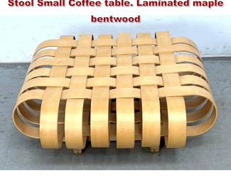 Lot 601 Frank Gehry for Knoll Power Play Stool Small Coffee table. Laminated maple bentwood