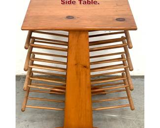 Lot 617 Mid Century Modern Pine Magazine Side Table. 