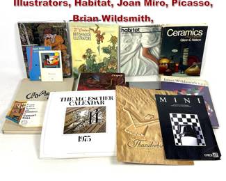 Lot 655 13pcs Art Books. Chagall, British Illustrators, Habitat, Joan Miro, Picasso, Brian Wildsmith, 