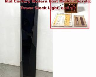 Lot 946 2 Bikron Binary Clocks. The Binary Mid Century Modern Post Modern Acrylic Tower Clock Light. and a t