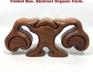Lot 613 Fred and Marilyn Buss Black walnut Trinket Box. Abstract Organic Form. 