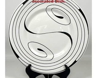 Lot 776 Koloman Moser Black and White decorated Dish.
