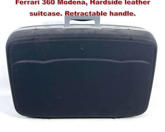 Lot 854 Custom Suitcase Luggage for the Ferrari 360 Modena, Hardside leather suitcase. Retractable handle. 