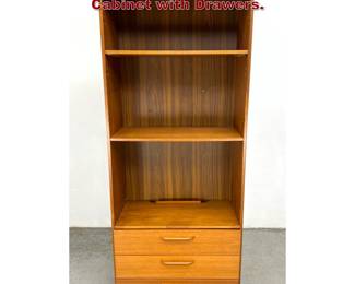 Lot 686 Danish Modern Teak Bookcase Cabinet with Drawers. 