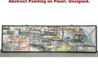 Lot 888 Colorful Mid Century Modern Abstract Painting on Panel. Unsigned. 