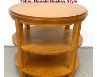 Lot 950 Art Deco 3 Level Round Occasional Table. Donald Deskey Style 