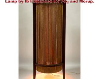 Lot 710 Danish Sisal and Teak Floor or Table Lamp by Ib Fabiansen for Fog and Morup. 
