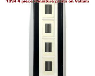 Lot 722 DONALD JUDD The Last Editions 1994 4 piece miniature prints on Vellum