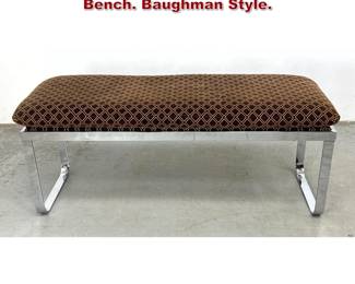 Lot 1061 Mid Century Modern Chrome Frame Bench. Baughman Style.