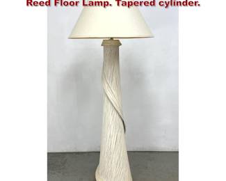 Lot 981 Decorator White Washed Pencil Reed Floor Lamp. Tapered cylinder. 