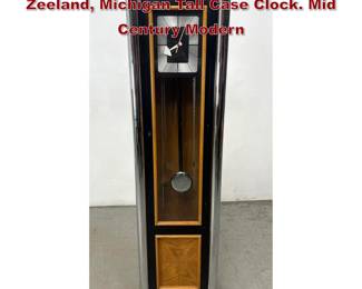 Lot 834 Howard Miller Clock Company of Zeeland, Michigan Tall Case Clock. Mid Century Modern 