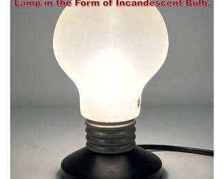 Lot 878 Hand Blown Glass Shade Table Lamp in the Form of Incandescent Bulb. 