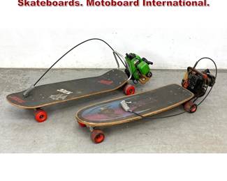 Lot 1094 2pcs Vintage Motorized Skateboards. Motoboard International. 
