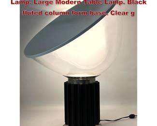 Lot 778 FLOS ACHILLE CASTIGLIONI Table Lamp. Large Modern Table Lamp. Black fluted column form base. Clear g