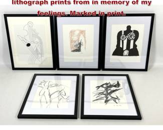 Lot 736 5pcs Niki de Saint 1967 offset lithograph prints from in memory of my feelings. Marked in print.