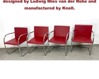 Lot 1093 Set 4 Brno cantilever armchairs designed by Ludwig Mies van der Rohe and manufactured by Knoll.