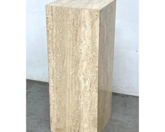 Lot 828 Travertine Square Column Pedestal. 