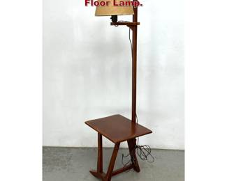 Lot 979 Cushman Solid Rock Maple Table Floor Lamp. 