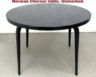 Lot 926 Vintage Mid Century Modern Norman Cherner table. Unmarked. 