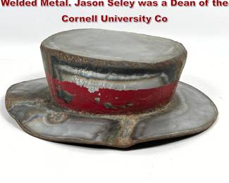 Lot 680 JASON SELEY Figural Hat Sculpture. Welded Metal. Jason Seley was a Dean of the Cornell University Co