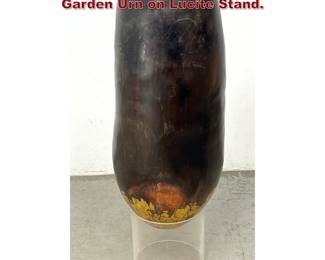 Lot 641 SYDNEY K HAMBURGER Large Garden Urn on Lucite Stand. 