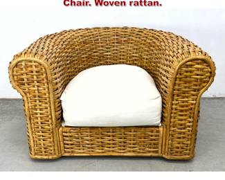 Lot 1088 Ralph Lauren Large Wicker Lounge Chair. Woven rattan. 