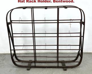 Lot 1067 Antique Haberdashery Hotel Check Hat Rack Holder. Bentwood. 