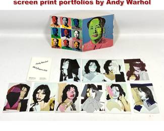 Lot 746 Promotional ephemera for two major screen print portfolios by Andy Warhol