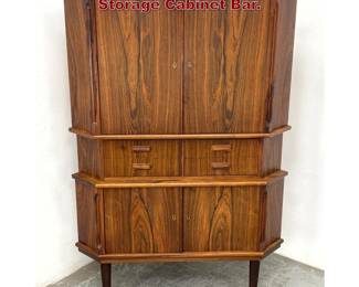 Lot 660 Danish Modern Rosewood Corner Storage Cabinet Bar.