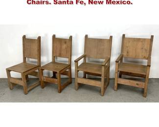 Lot 954 Set 4 TAOS Furniture Rustic Pine Chairs. Santa Fe, New Mexico. 