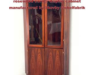 Lot 858 Danish MidCentury Modern rosewood corner display cabinet manufactured by Skovby Mobelfabrik