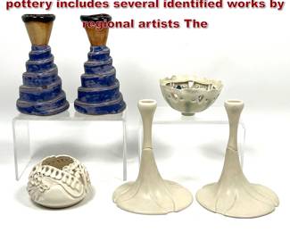 Lot 856 6pcs Contemporary American studio pottery includes several identified works by regional artists The 