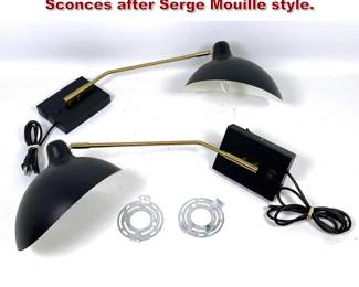 Lot 964 Claxy Contemporary Modern Wall Sconces after Serge Mouille style.