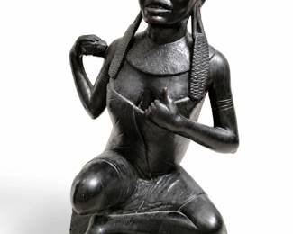 African Blackwood Sculpture signed MWANIA bid #98