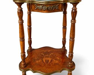 Petite French Single Drawer Side Table bid #39