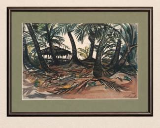 1969 Watercolor signed Rolands bid #26