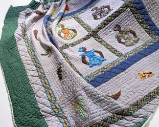 Hand-Sewn Quilt from Africa bid #17