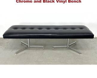 Lot 1383 Jansko Mid Century Modern Chrome and Black Vinyl Bench 