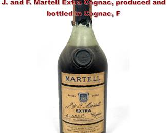 Lot 1638 Vintage Martell Unopened bottle of J. and F. Martell Extra Cognac, produced and bottled in Cognac, F