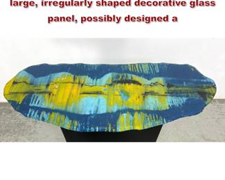 Lot 1359 Roberto Dube for Fontana Arte. large, irregularly shaped decorative glass panel, possibly designed a